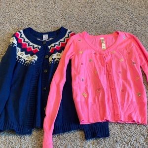 Girls button up sweaters